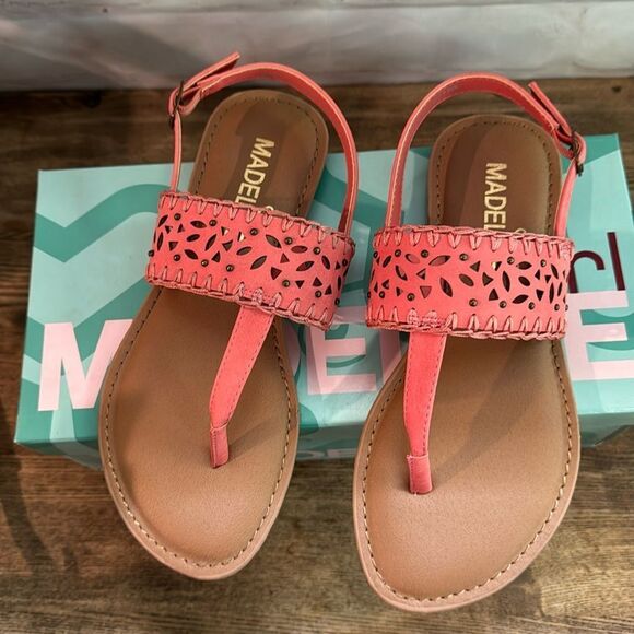 Madeline Coral Cutout Sandals - Picture 1 of 3